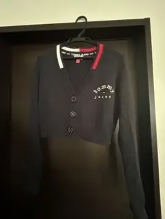 Tommy Jeans クロップドカーディガン ネイビーのサムネイル
