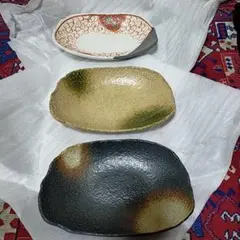 【新品未使用】盛鉢★古窯の里三つ組鉢☆陶磁器　お箸1膳付き木箱入りのサムネイル