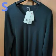 ユニクロ エクストラファインメリノVネックセーター S