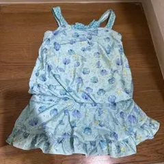 水色 貝殻と星のプリント 水着 子供用
