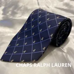 CHAPS RALPH LAURENネイビー ダイヤモンドパターンシルクネクタイのサムネイル