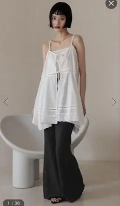 LOWRYSFARM 2WAYコットンレースミニワンピース アイボリー