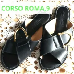 爆安 CORSO ROMA,9 クロスバックルサンダル　39