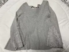アプワイザーリッシェ　トップス　アンゴラ　グレー　ニット　サイズ2