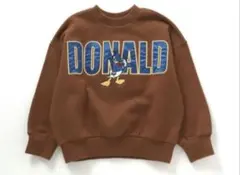 ドナルド　ロゴアップリケトレーナー　110 ブラウン