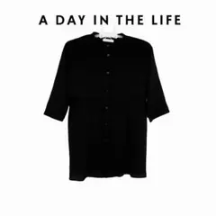 A DAY IN THE LIFE 黒五分袖チュニック ユナイテッドアローズ