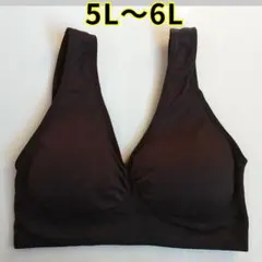 5L~6L スポーツブラ ナイトブラ ハーフトップ 大きいサイズ 黒 ブラックz