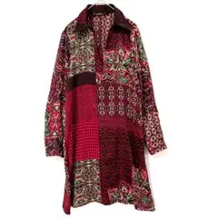 ZARA BASIC パッチワークプリント 長袖シャツワンピース チュニックのサムネイル