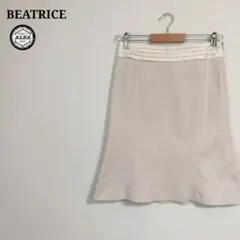 BEATRICE　ベアトリス　スカート　フリル　ガーリー　ひざ丈　アイボリー　Mのサムネイル