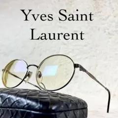 Yves Saint Laurent　ビンテージメガネ　シルバーグレイフレーム