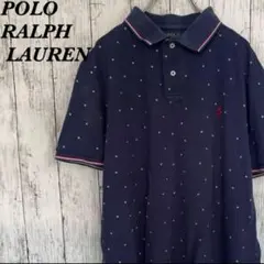 【USED】POLO RALPH LAUREN ポロシャツ　ネイビー　XL 刺繍