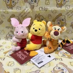 3個セット くまのプーさんくっつきマスコット ピグレット ティガー プー