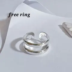 【SILVER925】ラウンドネス 2連風 リング 指輪 男女兼用 韓国 JM