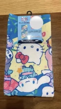 サンリオ フェイスタオル 夏祭り　１枚