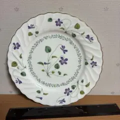 ノリタケ　スミレ花柄波形皿 直径約26cm