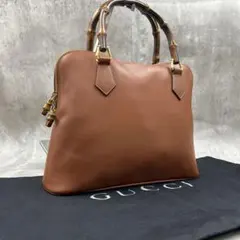 【美品】 グッチ GUCCI トートバッグ バンブー ハンドバッグ レザー