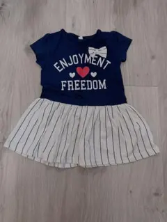 キッズ 女の子 半袖ワンピース 90