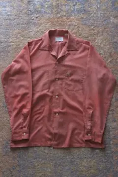 60s- Malmor 長袖チェックシャツ オープンカラー 刺繍 希少アイテム 60s- Malmor 長袖チェックシャツ オープンカラー 刺繍 希少アイテム