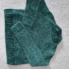 H&M ダークグリーン 長袖セーター M