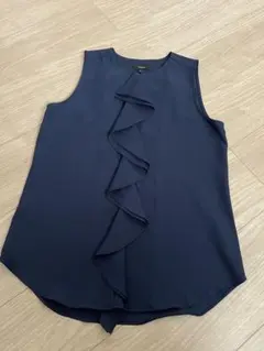 セオリー　ノースリーブ　ブラウス　シャツ　ネイビー　M 日本製