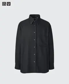 UNIQLO U ドレープシャツ ブラック M