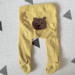 gapbabyクマ イエローベビータイツ 0-12M