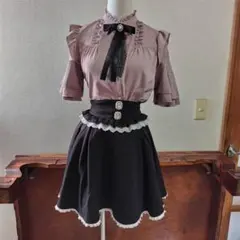 ROJITA　ブローチ付きブラウス　スカート　コーデ売り