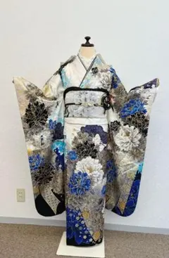 nona様 振袖フルセット 身丈157.5裄65 総絞り 青紫 白 正絹 成人式 