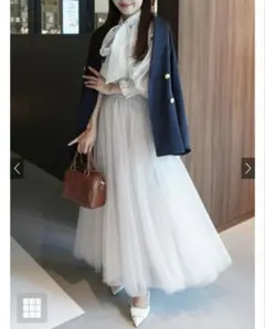 GRL ボリュームロングチュールスカート at118