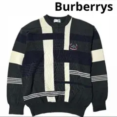 00s Burberry マルチジップニット ノバチェック 刺繍 ニット 春服 00s Burberry マルチジップニット ノバチェック 刺繍 ニット 春服