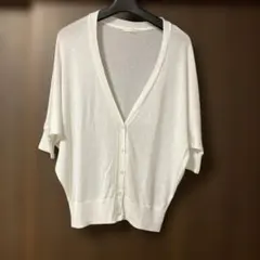 GU ホワイト 五分袖 カーディガンのサムネイル