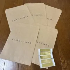 ラルフローレン ラッピングギフト プレゼント 紙袋 シール付き　5枚