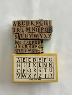 木製アルファベットスタンプセット