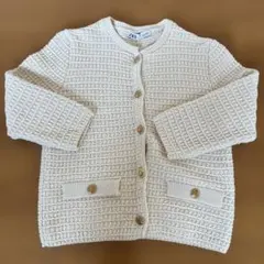 ZARA アイボリージャケット風 カーディガン