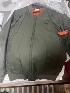 PUMA ナイロンジャケット S オリーブグリーン