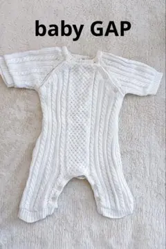baby gap ニットロンパース リブニット　ニット　ロンパース ホワイト