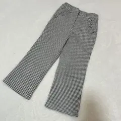 プティマイン ギンガムチェック ストレートパンツ 110cm