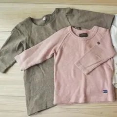 90cm 長袖シャツ　2着セット　無印　markey's