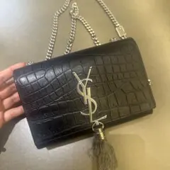 YSL クロコダイル風ショルダーバッグaw - メルカリ