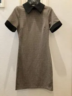 新品　未使用❤️SHEIN千鳥格子 　半袖ミニワンピース