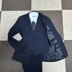 【美品】SUIT SELECT 3ピース　セットアップ　ネイビー