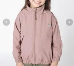 BREEZE フードがしまえるウィンドブレーカー撥水加工120