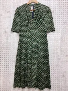 フランス製 TRICOSA レトロ インポート古着 女王蜂モチーフ 総柄ワンピ