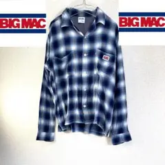 BIGMAC オンブレ チェック レーヨンシャツ シャドーチェック 開襟 高騰