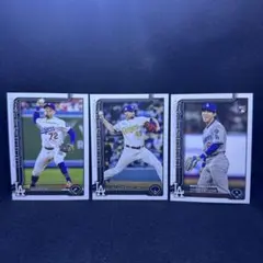 3枚セット 2025 Topps LA ロサンゼルスドジャース