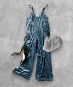 ☆美品☆COLLAGEGALLARDAGALANTEベロアタッチ サロペット
