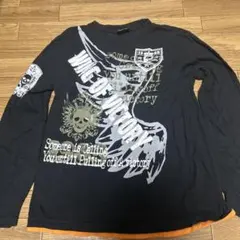 スカル アイスクリーム プリント 長袖Tシャツ ブラック - メルカリ