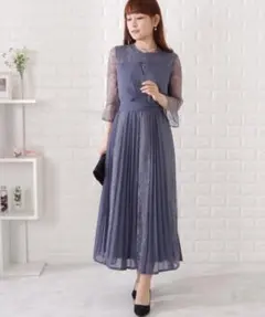 ビスチェ風シフォンプリーツワンピースのサムネイル