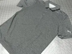 ★春夏★サンプル品★プーマゴルフ★USモデルボーダーポロシャツ半袖★L/BK