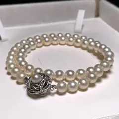 美品 準花珠級 あこや真珠 アコヤパール ネックレス 6.5〜7.0㎜ O602